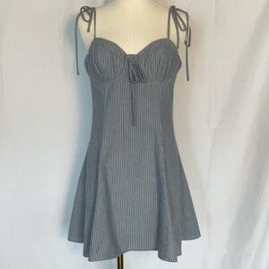 MAJORELLE blue w/white stripes cotton dress size M